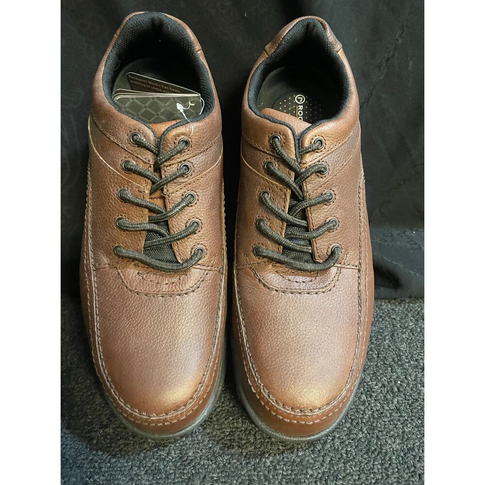 Rockport Works Men’s Brown Leather Steel Toe Casual Oxford 12EW RK6762